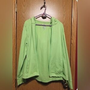 Danskin Now Green Zip Up Hoodie SZ XL